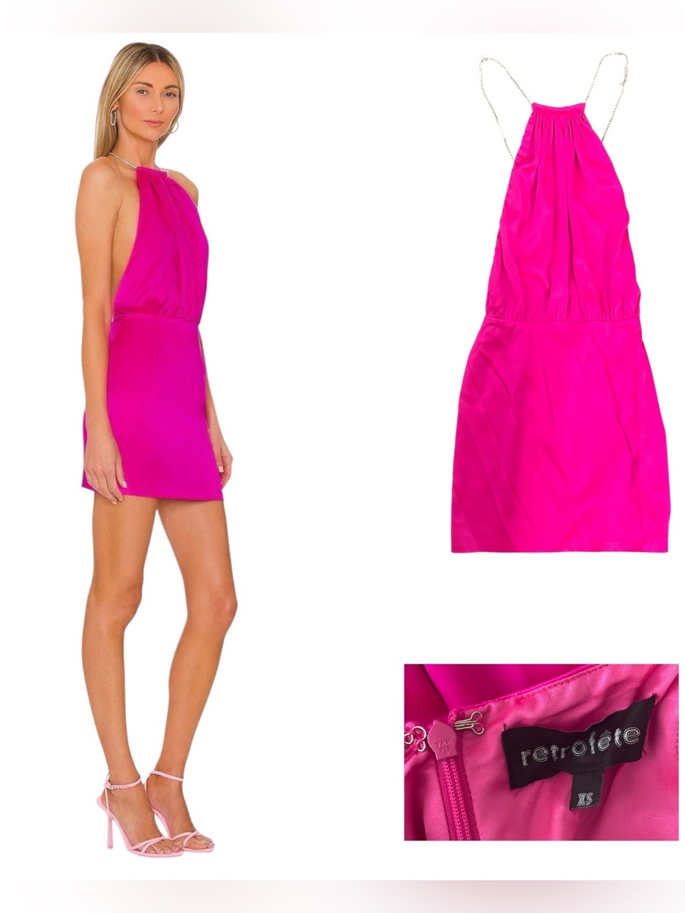 Retrofête Anahita Crystal Silk Dress - Picture 1 of 7